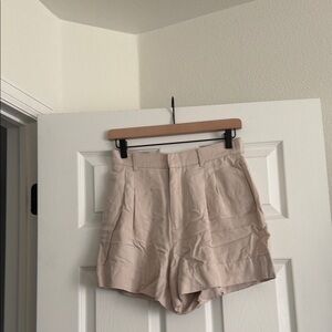 Abercrombie & Fitch Cream High Waist Shorts